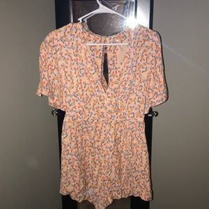 Free People Peach Romper